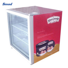 55L Commercial Mini Glass Door Ice Cream Display Showcase Freezer